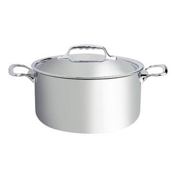 de Buyer Lonac od nehrđajućeg čelika 3742.28 AFFINITY, high rim, lid, diameter 28 cm, volume 8.6 l, height 14 cm, non-deformable, stainless steel handles,