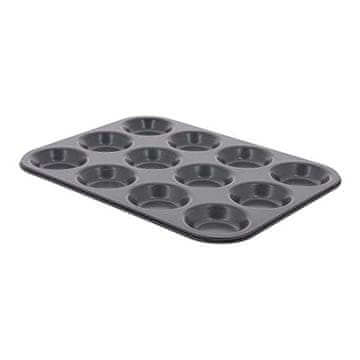 de Buyer Posuda za pečenje 4711.12, tartlet mold, 12 pcs, iron, non-stick surface, 34x26x1.9 cm, diameter 7 cm