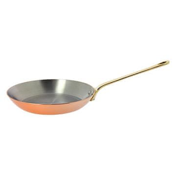 de Buyer Tava 6450.24 INOCUIVRE, copper, brass handle, diameter 24 cm, height 4 cm, weight 1.3 kg