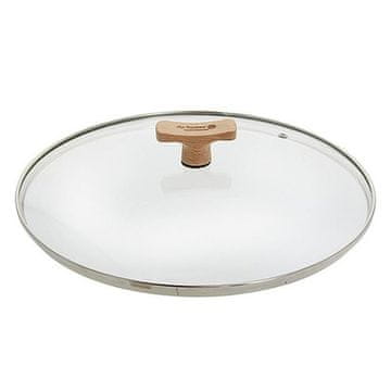 de Buyer Poklopac 4111.20, glass lid, stainless steel edge, wooden handle, o 20
