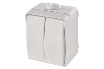EMOS Prekidač A1398.4 Wall switch No. 5 IP54, 2 buttons