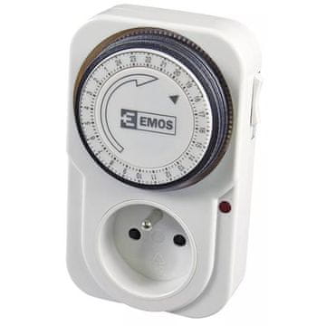 EMOS Utičnica s mehaničkim prekidačem P5502 Timer – mechanical switch socket TS-MD3