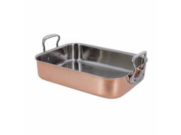de Buyer Tava 6427.35, INOCUIVRE, copper, 2 stainless steel handles, internal dimensions 35 x 25 x 8 cm, overall dimensions 41 x 27.5 x 12.35 cm, height 8 cm, weight 2.2 kg