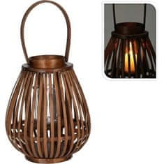 ProGarden Lanterna sa svijećom KO-AAE328220 bamboo candle holder 23X27cm brown