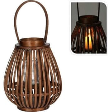 ProGarden Lanterna sa svijećom KO-AAE328220 bamboo candle holder 23X27cm brown