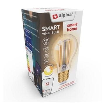 Alpina Pametna LED žarulja ED-225448 LED WIFI white dimmable E27 470LM