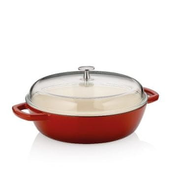 Kela Farmerska tava KL-11964 Calido cast iron red round 16.0cm 28.0cm 3.8l