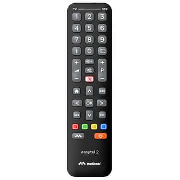 Meliconi Daljinski upravljač EASYTEL 2, Universal remote control for 1 TV + decoder - black