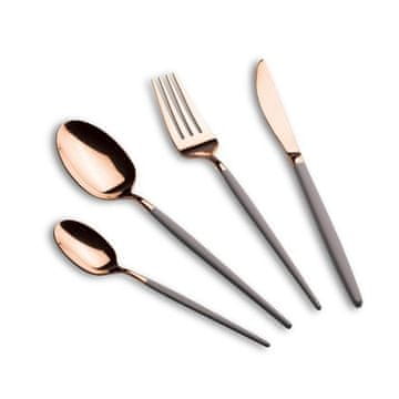 Berlingerhaus Set pribora za jelo BH-3071 stainless steel 24 pcs polished Taupe - Rose Gold