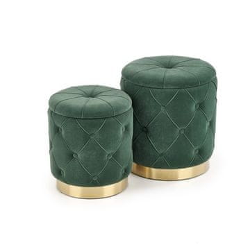 Halmar Stolice POLLY set, dark green (1p=1kpl)