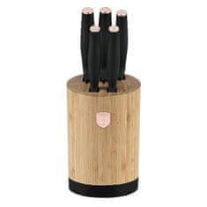 Berlingerhaus Set noževa BH-2752 with stand BAMBOO 6 pcs stainless steel Back Rose Collection
