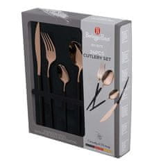 Berlingerhaus Set pribora za jelo BH-3073 24 pcs stainless steel mirror Black Rose Collection