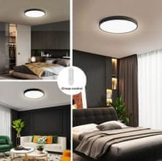 Immax Stropna svjetiljka07249L LITE SEMPLICI black 50cm 48W 3468lmTuya WiFi BEACON