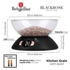 Berlingerhaus Kuhinjska vaga BH-9620 with Black Rose Collection bowl
