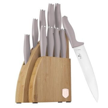 Berlingerhaus Set noževa sa stalkom BH-3122 BAMBOO 10 pcs Taupe Collection