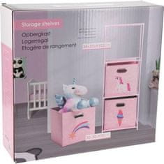 HOMESTYLING Dječji ormarić za pohranu KO-C80653190 s 3 kutije dječje roze