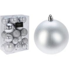 HOMESTYLING Božićni ukrasi KO-CAN302010 balls set of 26 pieces silver