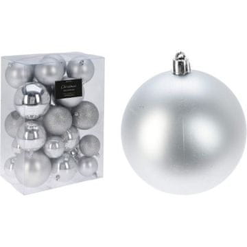 HOMESTYLING Božićni ukrasi KO-CAN302010 balls set of 26 pieces silver