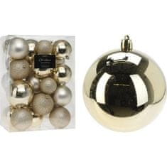 HOMESTYLING Božićni ukrasi KO-CAN302050 balls set 26 pcs champagne