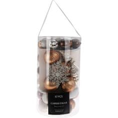 HOMESTYLING Božićni ukrasi KO-CAN304040 set 57 pcs amber