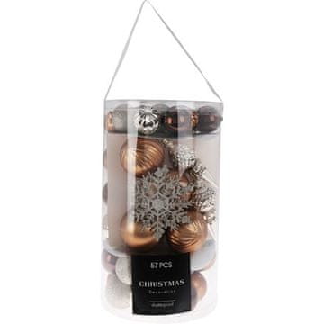 HOMESTYLING Božićni ukrasi KO-CAN304040 set 57 pcs amber