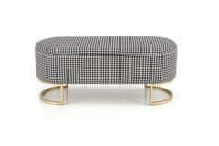 Halmar Tabure HARMONY with storage space, black / white / gold (1p=1szt)