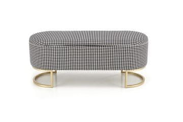 Halmar Tabure HARMONY with storage space, black / white / gold (1p=1szt)