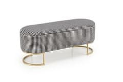 Halmar Tabure HARMONY with storage space, black / white / gold (1p=1szt)