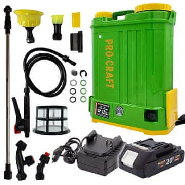 Procraft Baterijska prskalica AS20-12 set with 20V 2Ah battery and charger