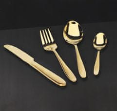 EXCELLENT Set pribora za jelo KO-CC4100940 set pribora za jelo od nehrđajućeg čelika, 24 komada, GOLD