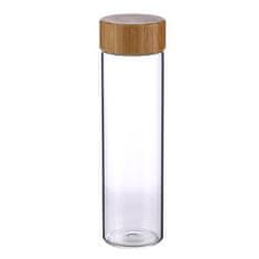 Bergner Boca BG-20136-MM Portable glass bottle with bamboo lid 600 ml