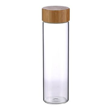 Bergner Boca BG-20136-MM Portable glass bottle with bamboo lid 600 ml