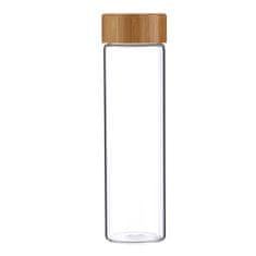Bergner Boca BG-20136-MM Portable glass bottle with bamboo lid 600 ml