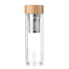 Bergner Boca BG-20135-MM Portable glass bottle with strainer 350 ml