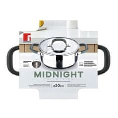 Bergner Lonac s poklopcem BG-32126-MM stainless steel MIDNIGHT 20 cm 2.3 liters