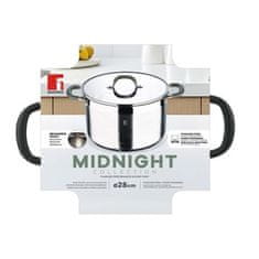 Bergner Lonac s poklopcem BG-32129-MM stainless steel MIDNIGHT 28 cm 9.5 liters