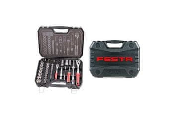 Festa Goli set Gola set, 73 pcs, 1/4 + 1/2, plastic cover, CrV