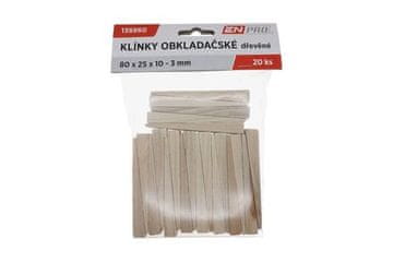 Enpro klinovi Wooden mounting wedges, 80 x 25 x 10 - 3 mm, 20 pcs