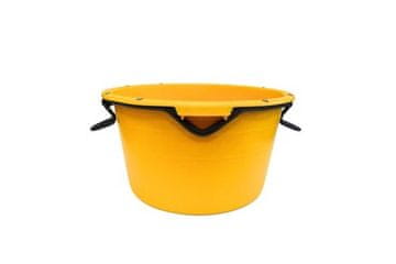 Enpro Brod Plastic round container with metal handles, 90 l, yellow, Gripline