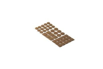 Walteco Set filcanih jastučića Set of felt pads, self-adhesive, brown, 42 pcs.