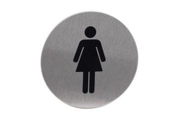 Walteco Znak za WC WC-women's distinctive sign, ? 75 mm, self-adhesive, stainless steel