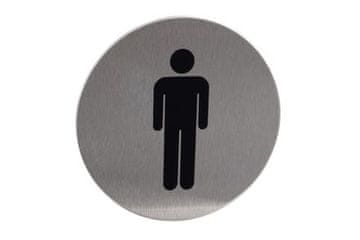 Walteco Znak za WC Toilet sign for men, ? 75 mm, self-adhesive, stainless steel