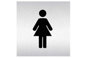 Walteco Znak za WC WC-women's distinctive sign, 60 x 60 mm, self-adhesive, stainless steel