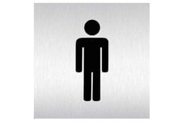 Walteco Znak za WC Toilet sign for men, 60 x 60 mm, self-adhesive, stainless steel