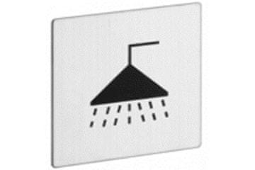 Walteco Znak za kupaonicu Bathroom sign, 60 x 60 mm, self-adhesive, stainless steel