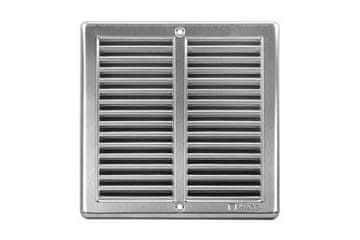 HACO Ventilacijska rešetka Ventilation grille with mesh VM, 200 x 200 mm, stainless steel 0707