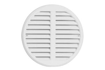 HACO Ventilacijska rešetka Circular ventilation grille - adjustable cover with VM mesh, ? 125-160 mm KS, white 0415