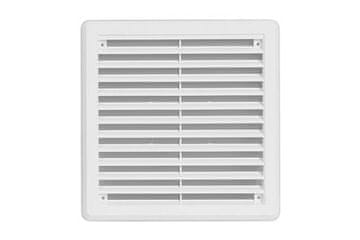 HACO Ventilacijska rešetka Ventilation grille - cover with mesh VM, 200 x 200 mm KB, white 0305