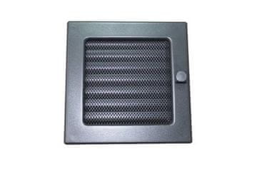 HACO Rešetka kamina Fireplace grate, lockable with frame and LKM mesh, 170 x 170 mm, graphite lacquer 0722