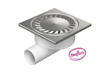 Enpro Odvod u podu Side floor drain NEPTUN D 50 / 95 mm, stainless steel frame, SUN grille, white